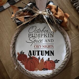 Autumn Pumpkin Spice Decorative Plaque